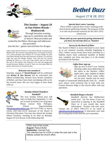 Bethel Buzz August 27 & 28, 2011.pdf - Bethel Lutheran Church