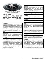 nissan titan coil spring leveling 2.5” kit installation instructions 2004 ...