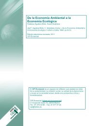 De la EconomÃ­a Ambiental a la EconomÃ­a EcolÃ³gica - Fuhem