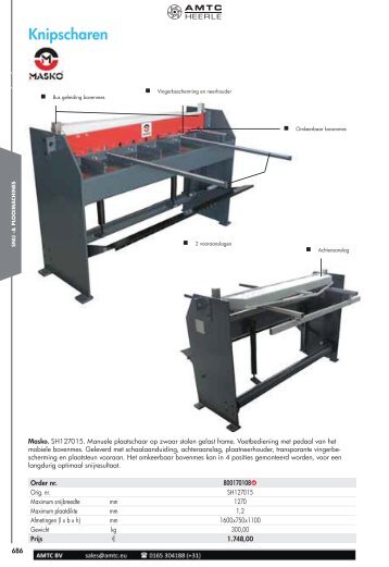 Plaatbewerkingsmachines - A.M.T.C.