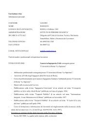 Curriculum vitae Informazioni personali COGNOME GAUDIO NOME ...