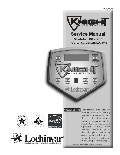 Knight Service Manual - Lochinvar