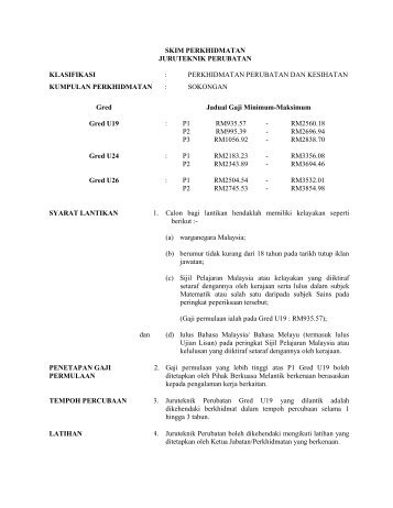 SKIM PERKHIDMATAN JURUTEKNIK PERUBATAN KLASIFIKASI ...