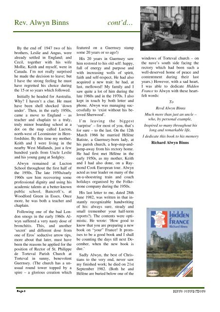 News Letter 12 Final - The Binns Family