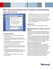 MHL Advanced Analysis and Compliance Test Software ... - Tektronix