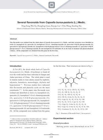 Several flavonoids from Capsella bursa-pastoris (L.) Medic.