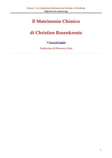 Il Matrimonio chimico di Christien Rosenkreutz.pdf - Fuoco Sacro