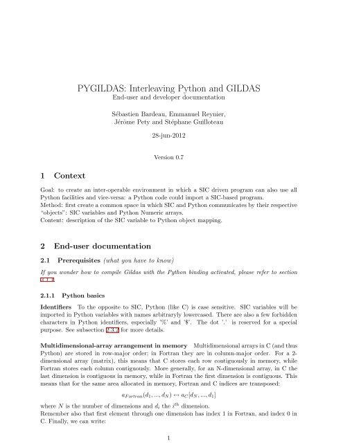 PYGILDAS: Interleaving Python and GILDAS - IRAM