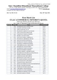 F.Y.J.C (Commerce) - Smt. Chandibai Himathmal Mansukhani College