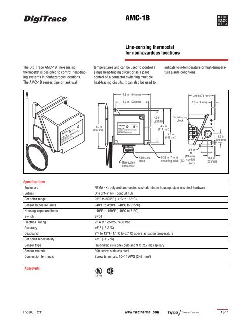 AMC-1B Datasheet - Pentair Thermal Controls