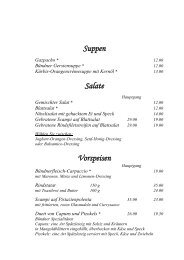 Suppen Salate Vorspeisen - Hotel Maloja Schweizerhaus
