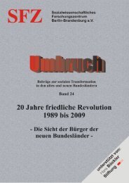Studie 2009 - 20 Jahre friedliche Revolution. Die Sicht ... - (SFZ) e.V.