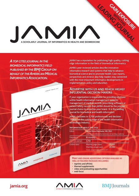 jamia.org - Journal of the American Medical Informatics Association