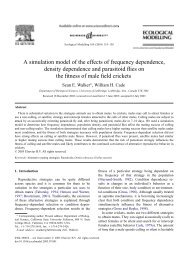 A simulation model of the effects of frequency dependence, density ...