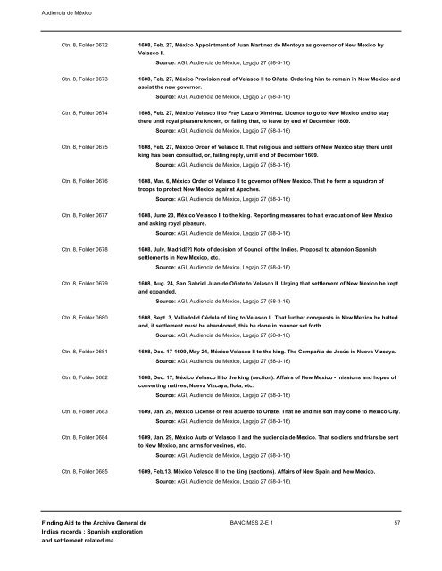 Spanish exploration and settlement related materials - Calisphere