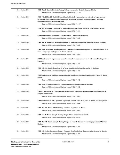 Spanish exploration and settlement related materials - Calisphere