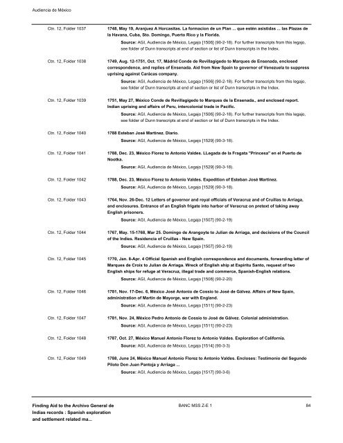 Spanish exploration and settlement related materials - Calisphere