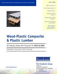 Wood-Plastic Composite & Plastic Lumber - The Freedonia Group