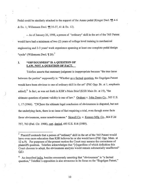 Reply Brief in Support of KSR's Motion for Summary ... - Fried Frank