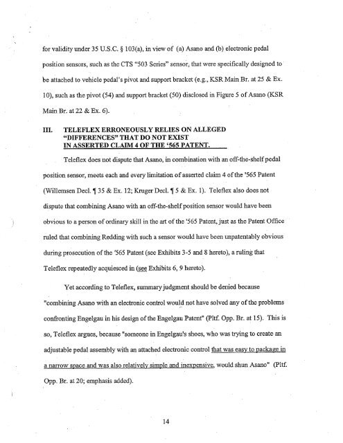 Reply Brief in Support of KSR's Motion for Summary ... - Fried Frank