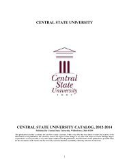 University Course Catalog 2012-2014 - Central State University