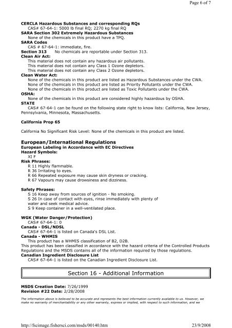 Material Safety Data Sheet