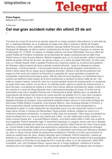 Cel mai grav accident rutier din ultimii 25 de ani - Telegraf