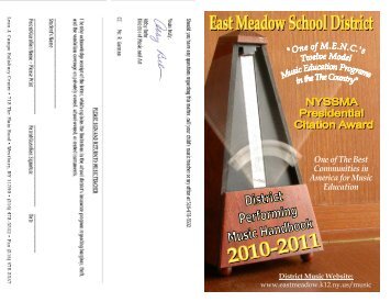 Music Handbook 2010-2011_1.pub - East Meadow School District
