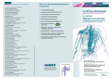 12. OP-Kurs Wirbelsäule - Jerosch.de