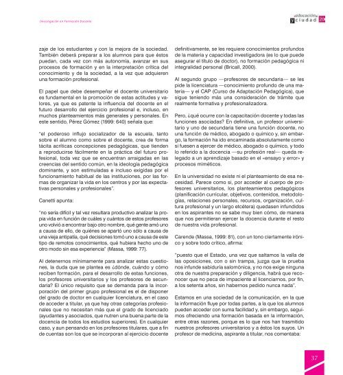 Revista EducaciÃ³n y Ciudad - EdiciÃ³n nÃºmero 20 - IDEP