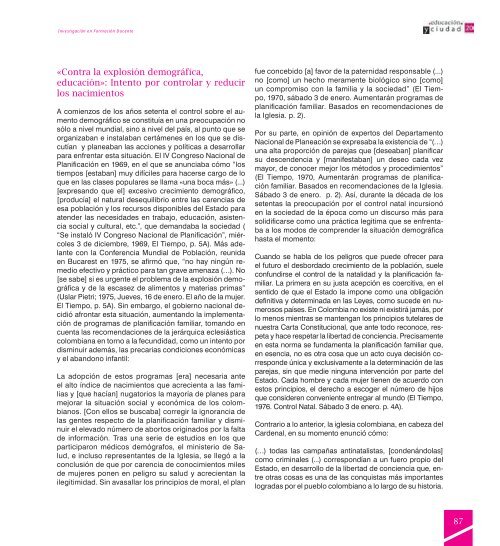 Revista EducaciÃ³n y Ciudad - EdiciÃ³n nÃºmero 20 - IDEP