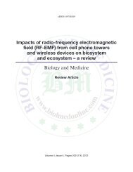 Impacts of radio-frequency electromagnetic field (RF-EMF) from cell ...