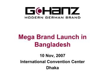 Mega Brand Launch in Bangladesh (Pictures) - G-Hanz