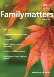 Family Matters - Autumn 2008 - Mills & Reeve