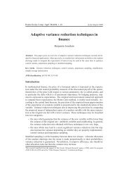 Adaptive variance reduction techniques in finance - ENPC