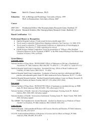 Curriculum Vitae - Olin Neuropsychiatric Research Center