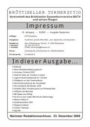 In dieser Ausgabe... Impressum - TV BrÃ¼ttisellen