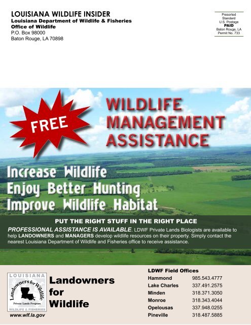 Wildlife Insider Spring Summer 2010 - Louisiana Department of ...
