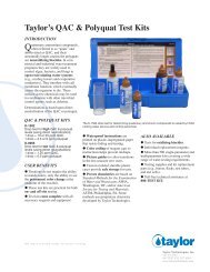 Taylor's QAC & Polyquat Test Kits - Taylor Technologies