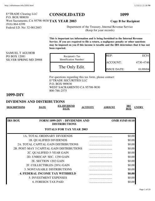 Etrade Tax Documents 1099 Facebook Publicly Traded Stock Mountain Hotel