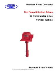 Brochure B1510 50 Hz Vertical Turbine Fire Pump ... - Peerless Pump