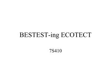 BESTEST-ing ECOTECT