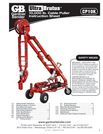 CP10K Instructions - Gardner Bender