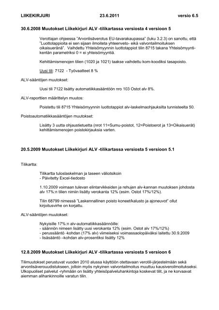 Liikekirjuri tilikartan muutoshistoria (pdf)