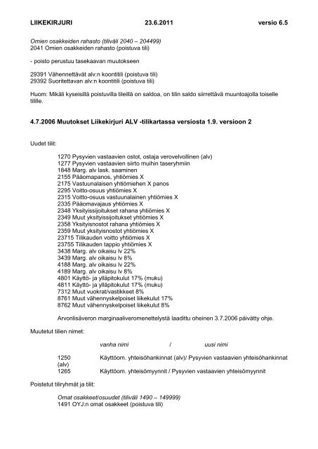 Liikekirjuri tilikartan muutoshistoria (pdf)