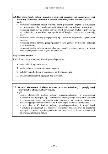 Technik elektryk - BIP CKE - Centralna Komisja Egzaminacyjna
