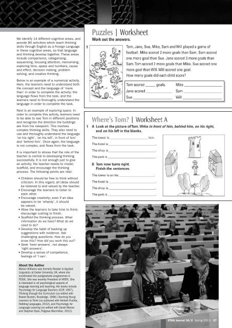 Spring Journal 2013 - English Teachers Association of Switzerland