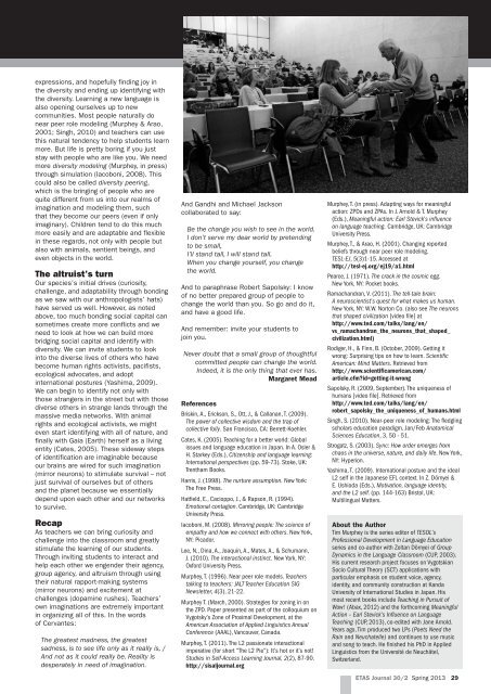 Spring Journal 2013 - English Teachers Association of Switzerland