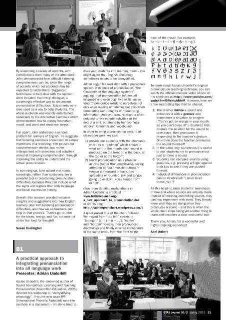 Spring Journal 2013 - English Teachers Association of Switzerland