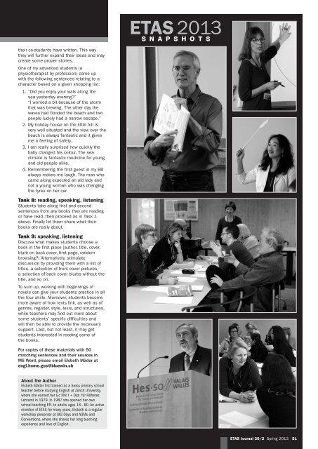 Spring Journal 2013 - English Teachers Association of Switzerland